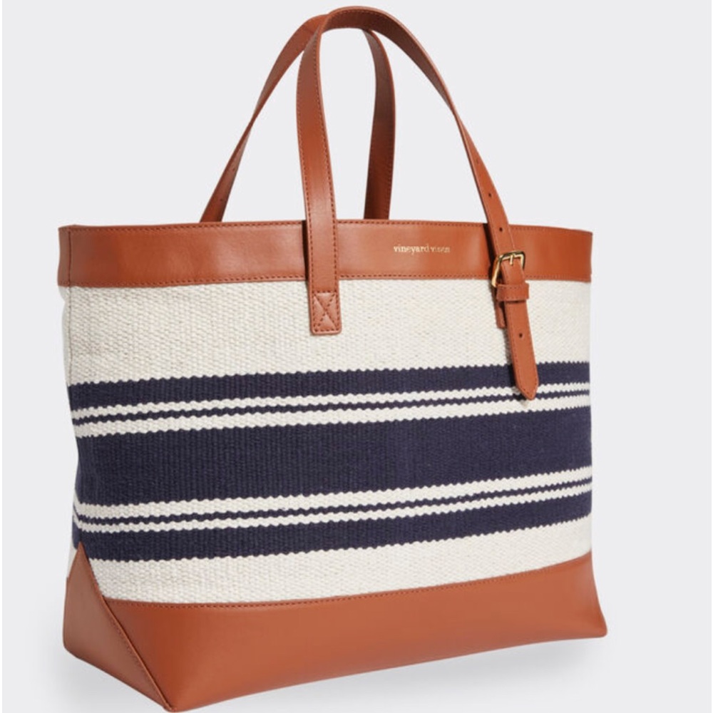 Vineyard Vines Woven Stripe Tote (New)